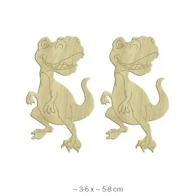 KD125 Dekoratif Dinozor Ahşap Boyanabilir Obje